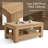 Contemporary Double-Layer Rectangular Coffee Table with Storage Shelf