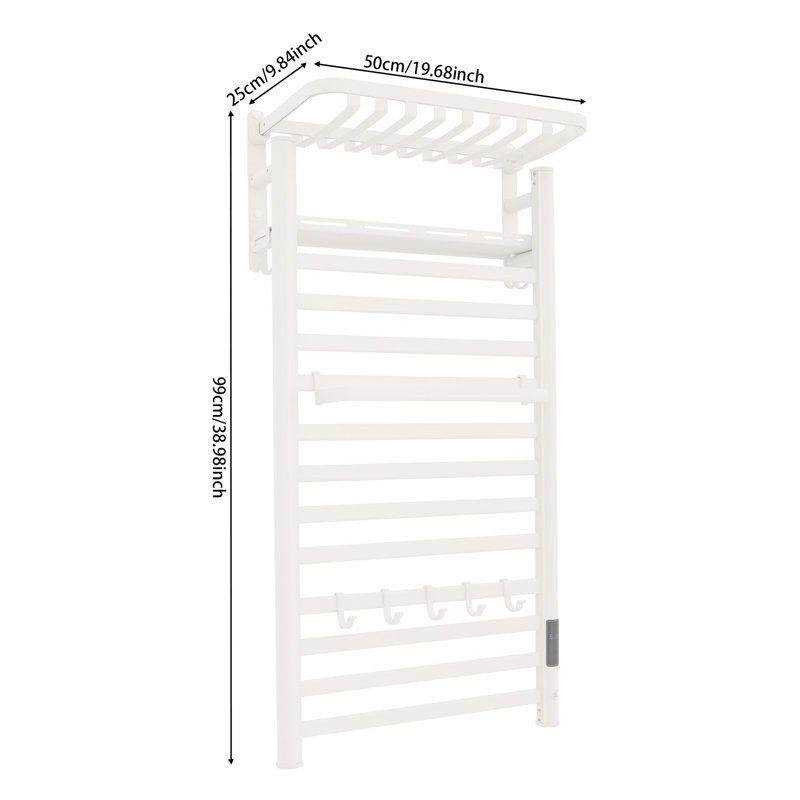 Porte-serviettes chauffant, chauffe-serviettes Electri, Blanc