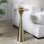 Table d'appoint ronde en métal Raffaella H 22 po x l 9,5 po