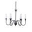 Luminaire suspendu noir style campagnard 6 lumières