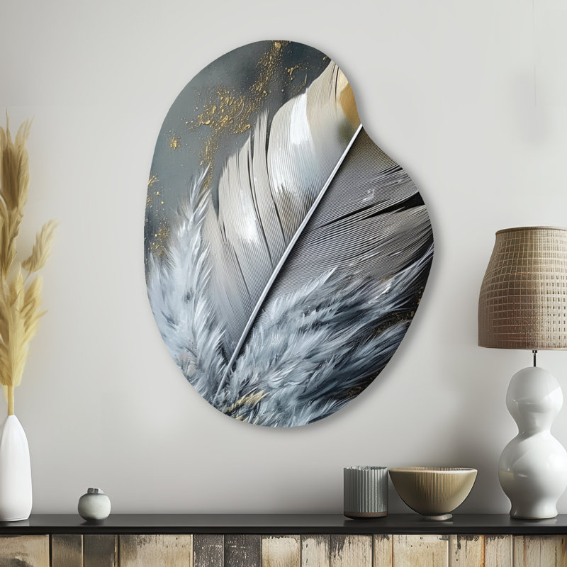 Mireille - art mural asymétrique en forme de poire en forme de poire Glam, H 38 po x l 28 po