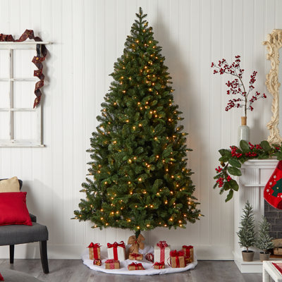 Arbre de Noël artificiel épinette vert 8 pi avec 280 lumières DEL H 8 pi