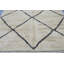 Tapis noir / beige / brun clair unique des années 1990 de 5 pi 5 po x 6 pi 6 po