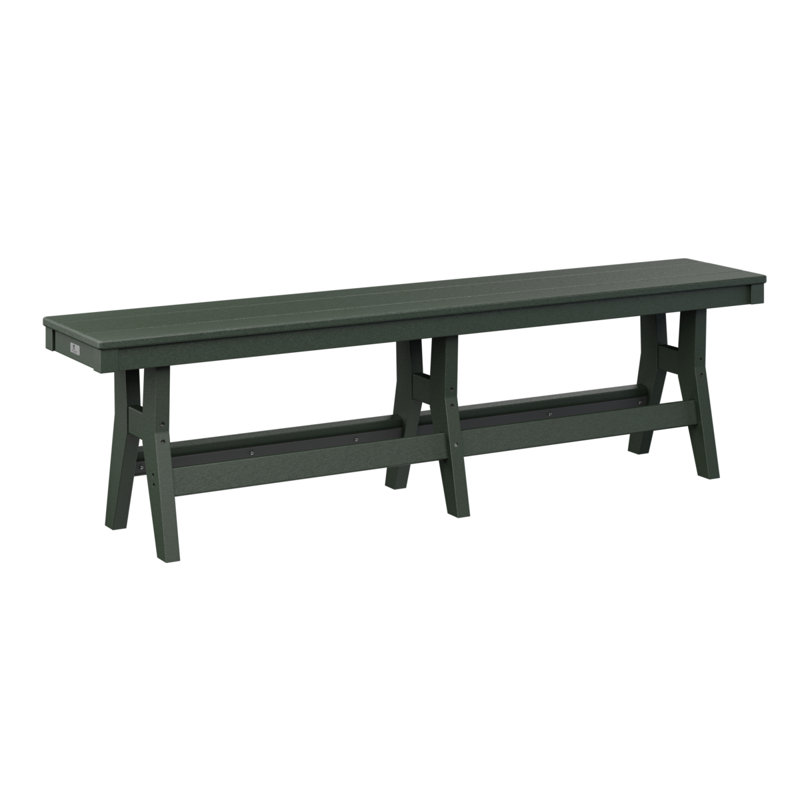 Banc de comptoir d'extérieur régulier Harbor, H 18 po x l 66 po x P 12,5 po, Bleu Aruba