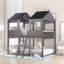 Lit superposé double en bois avec une maisonnette pour rendre la chambre à coucher plus agréable au-dessus de l'imagination