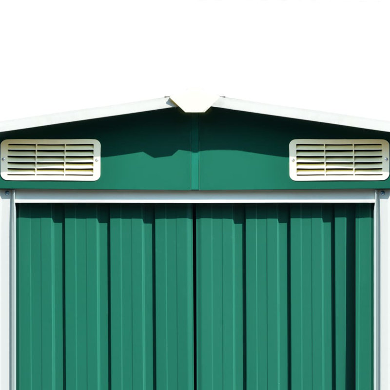 Garden Shed 257x779x181 cm Galvanised Steel, Green