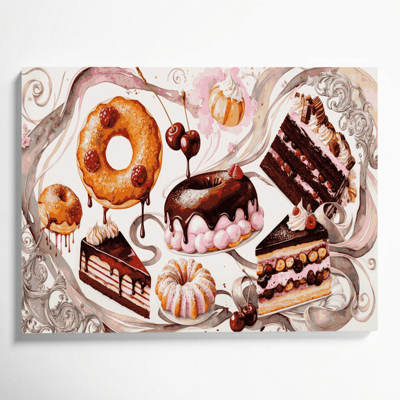 Art mural sur toile Desserts, H 20 po x l 30 po