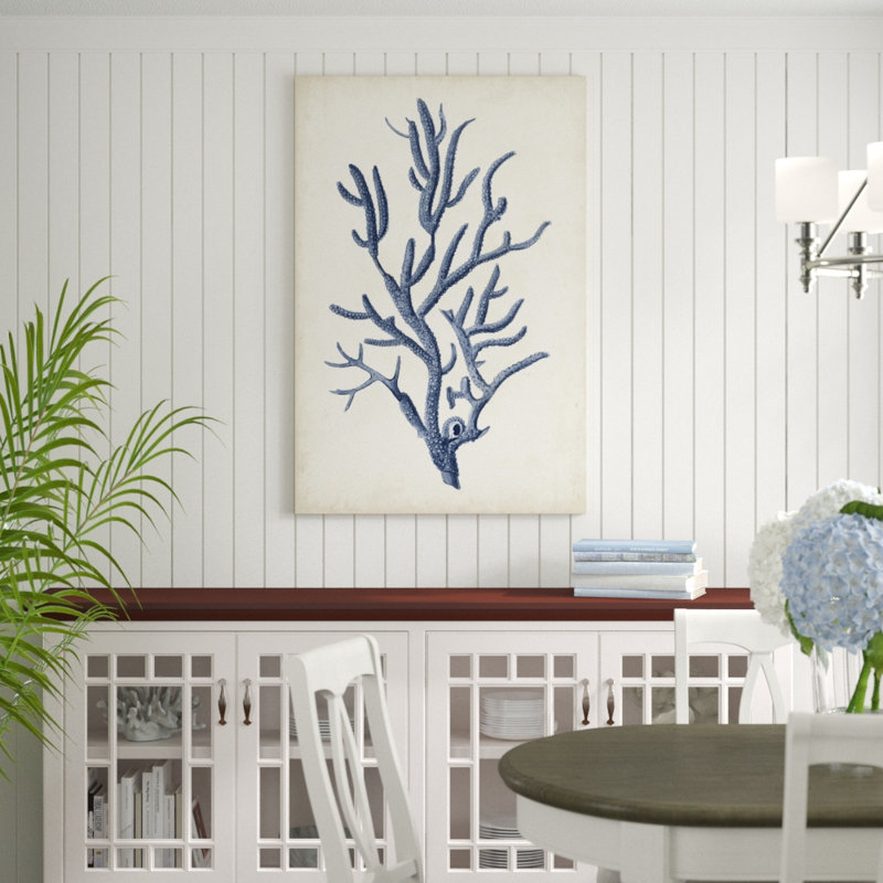 Indigo Coral IV by Vision Studio - Painting on Canvas, Wrapped Canvas, 122cm H x 81cm W