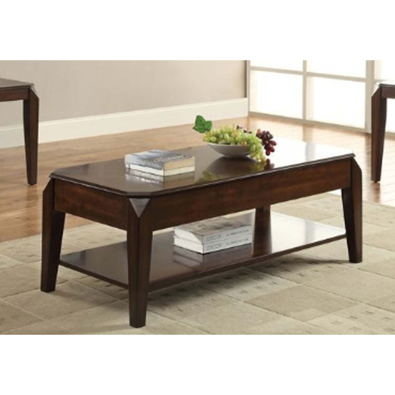 Élégante table basse à plateau relevable avec rangement fonctionnel pour la vie moderne