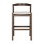 Tabouret de bar d'intérieur en bois d'hévéa Balmain, ensemble de 2