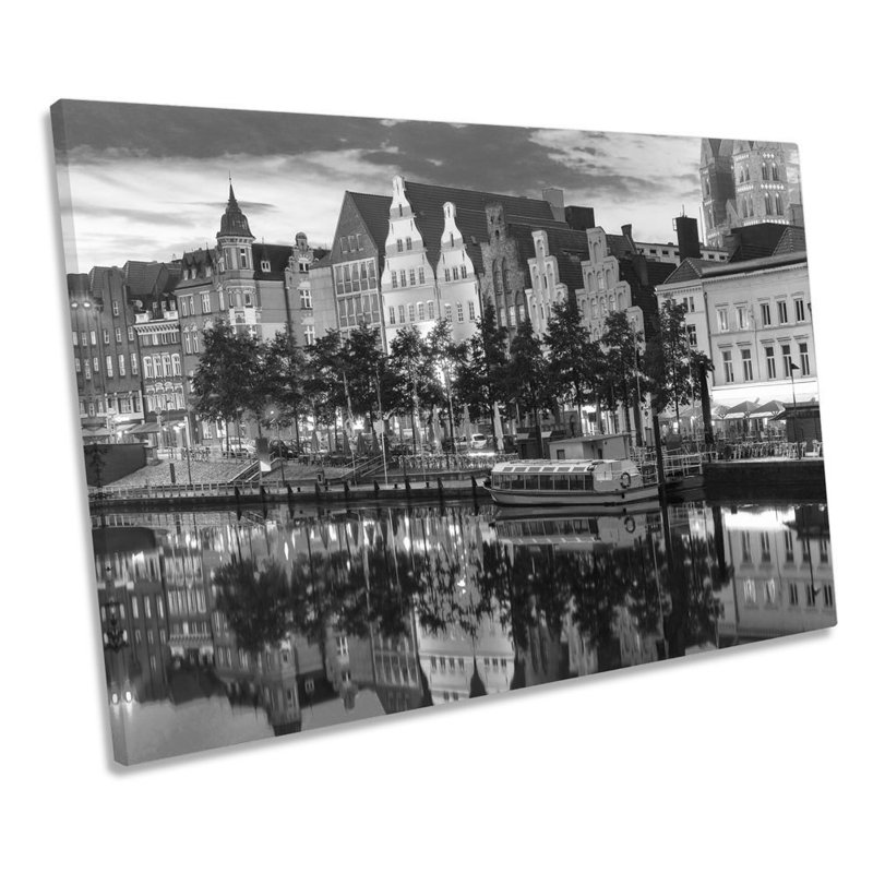 Lubeck Germany City - Wrapped Canvas Print, 40.6cm H x 61cm W x 2cm D