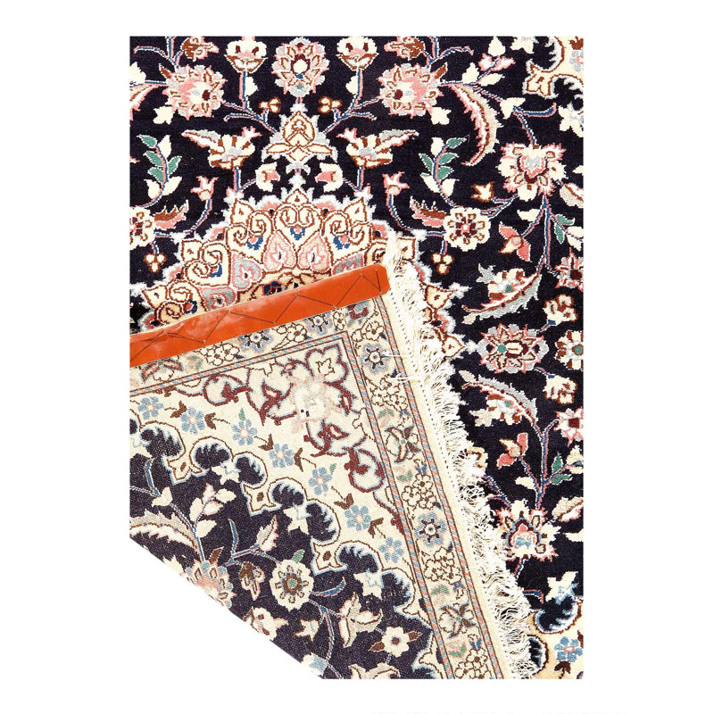 Tapis bleu marine / beige Senapon