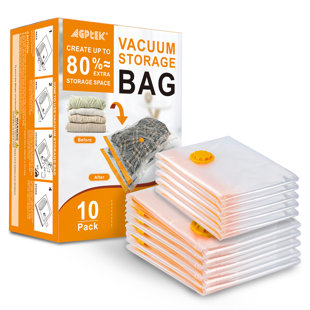 10 Vacuum Storage Bags (5 Large And 5 Jumbo)