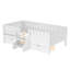 Lit de jour simple avec 2 tiroirs et garde-corps double-531429390
