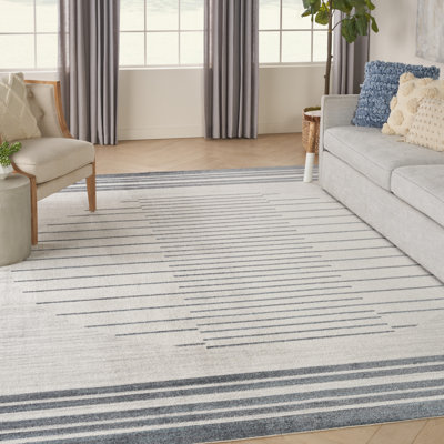 Tapis bleu marine / blanc Atouch