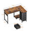 L-Shaped Metal Base Computer Desk-932019419