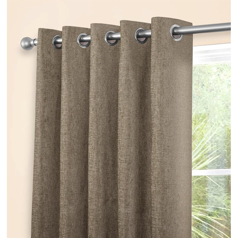 Room Darkening Single Curtain Panel, Brown