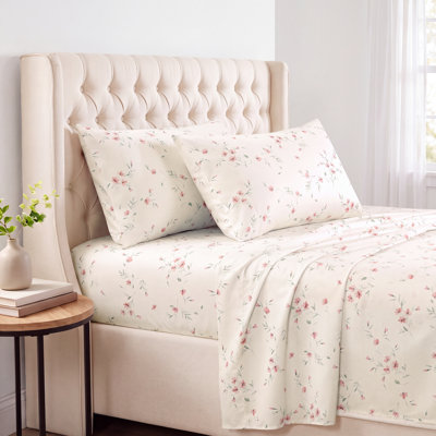 Literie 3 pièces Southshore Fine Linens rose à motifs floraux, taille simple, Soft Bloom