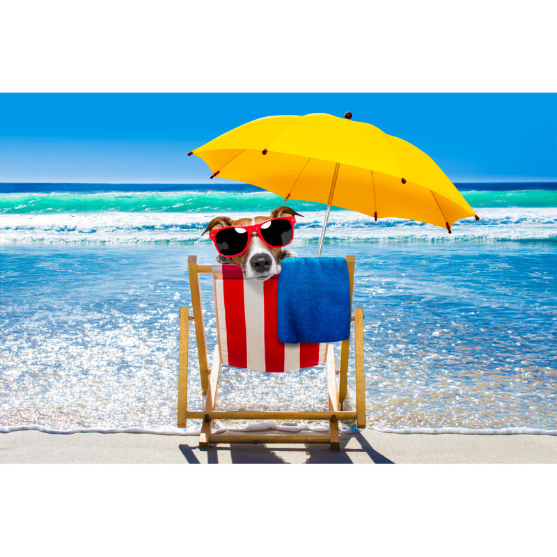 Dog Relaxing by Damedeeso - Wrapped Canvas Print, 30cm H x 46cm W