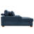 2 - Piece Upholstered Navy Corduroy Modular Sectional Sofa with Pillow Back and Solid Wood Legs-137441712-137442055-114543671