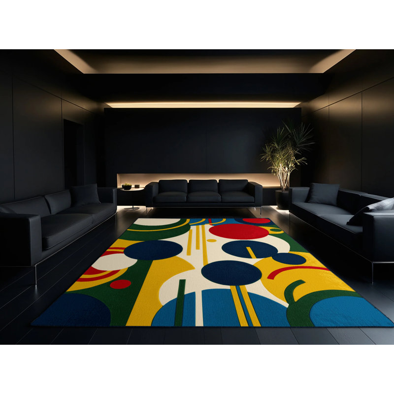 Spunky Spiral Rug, Square 6'