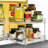 LYNK PROFESSIONAL® Pull Out Spice Rack Organizer for Cabinet - 2 Tier, Chrome-648953662
