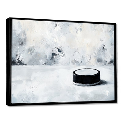 «Hockey Puck and Ice», impression d'art de hockey sur glace