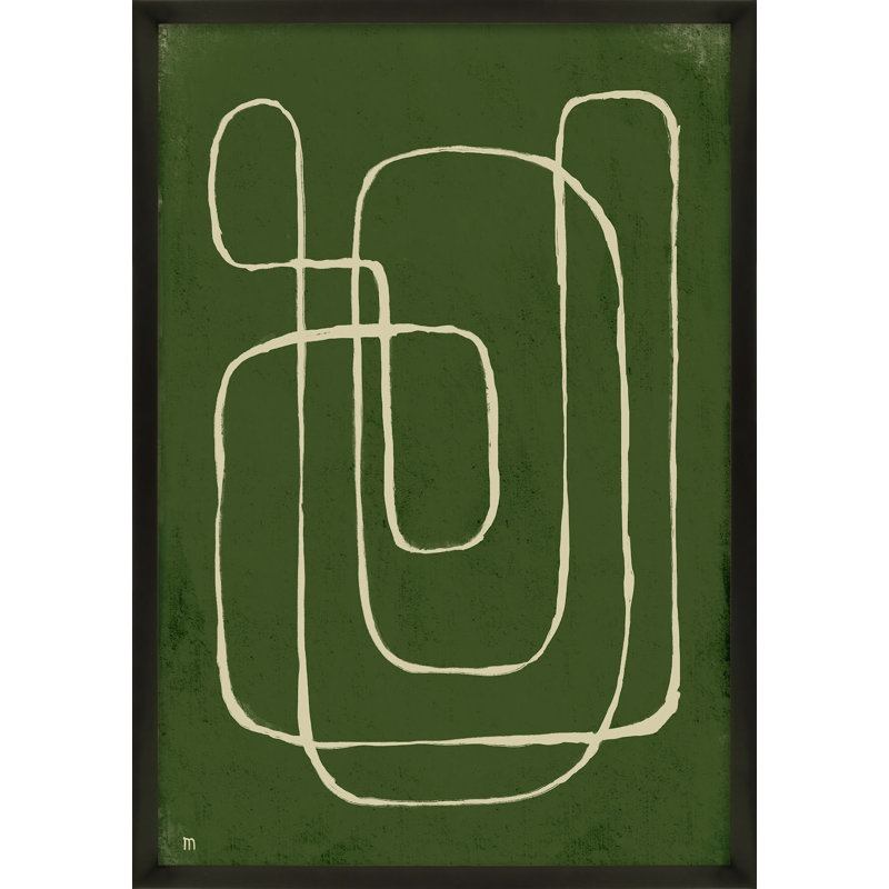Line Works 2 Painting by StudioM, Black Framed Paper, 30" H x 21" W x 1.25" D