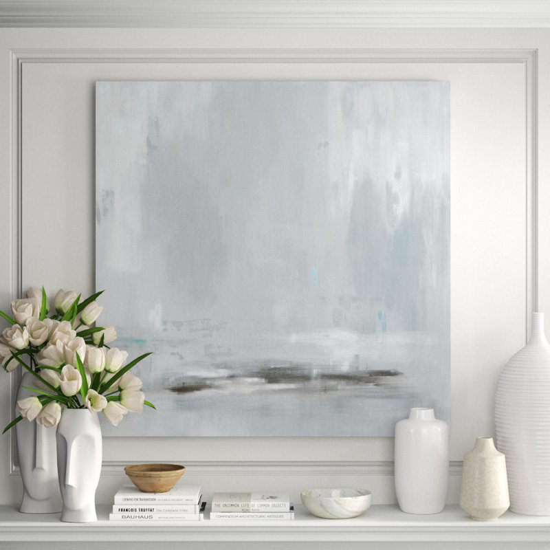 Tranquil Fog Print by Barclay Butera, 47" H x 47" W x 1.5" D