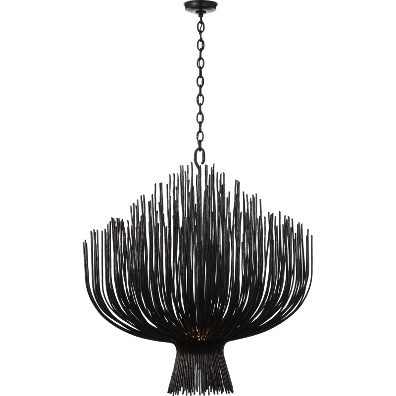 Chapman & Myers Astra 42" Sculpted Chandelier, Aged Iron