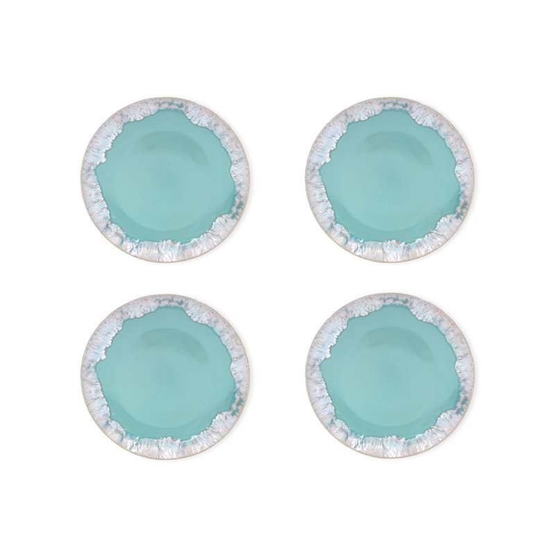 Taormina Stoneware Dinner Plate, Aqua Blue