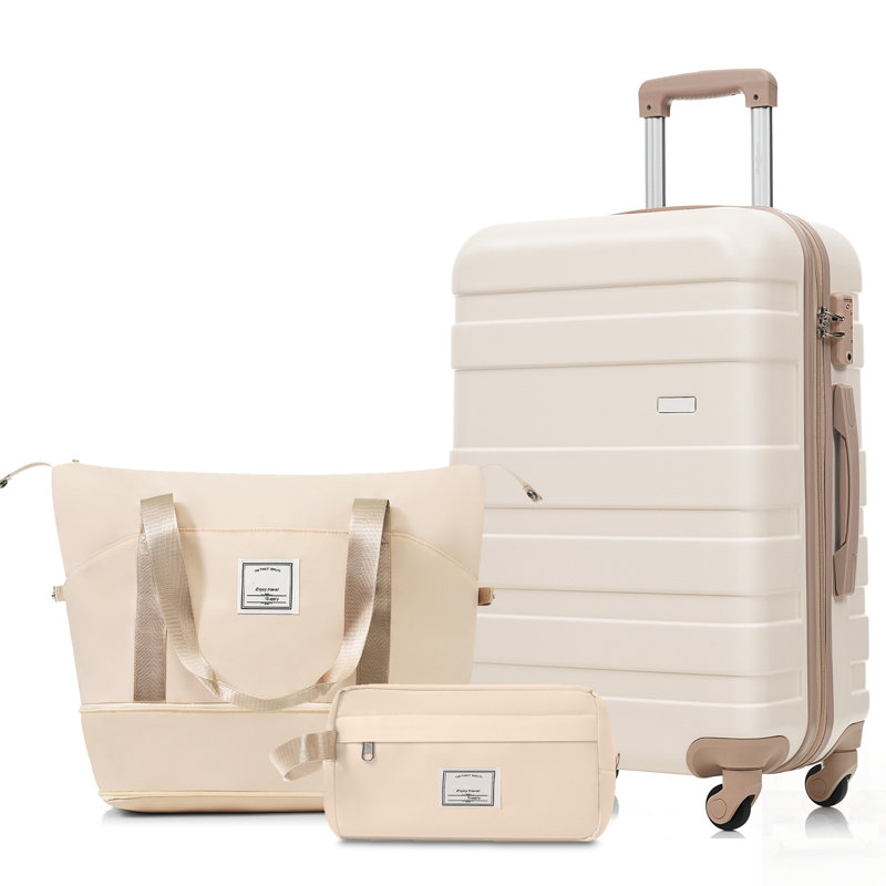 Ensemble de 3 valises avec serrure TSA, sac de voyage et trousse de toilette à sec pour des voyages organisés et sécurisés