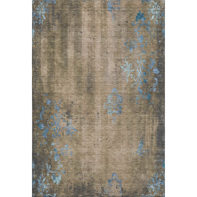 Premium Machine Washable Jacquez AMF1788 Floral Rug