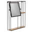 Metal Flat Wall Mirror with Shelves