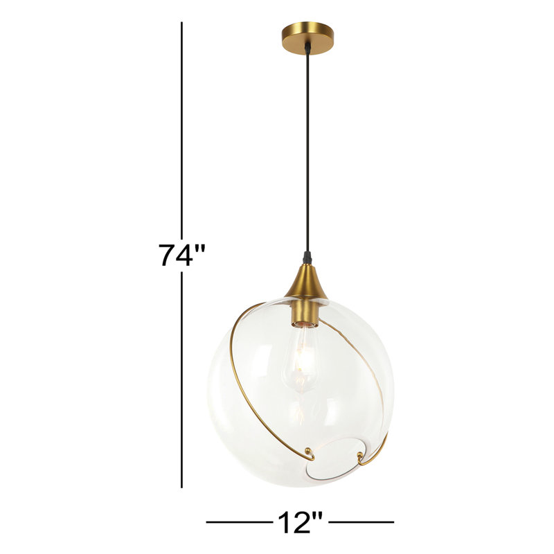 Luminaire suspendu sphère 1 lumière Osias