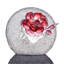 LIULI Crystal Art Crystal Plum Blossom Sculpture, Burst Of Spring, Gold Red Clear (Limited Edition)