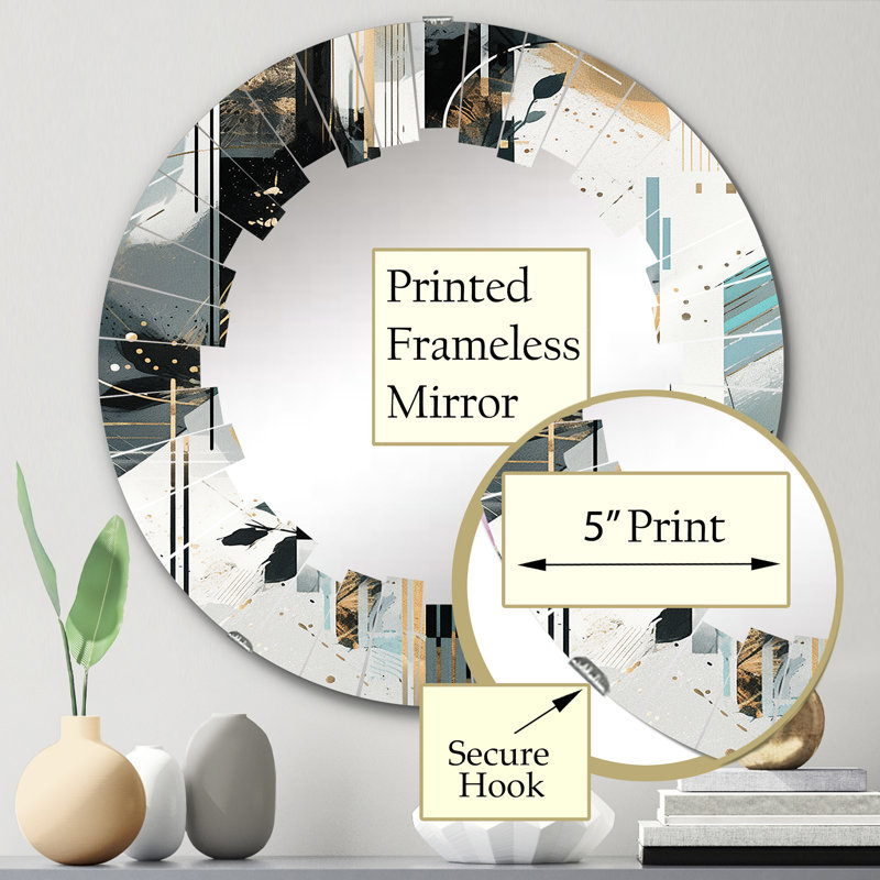 Amberlis - Modern Wall Mirror Round, 24 po x 24 po