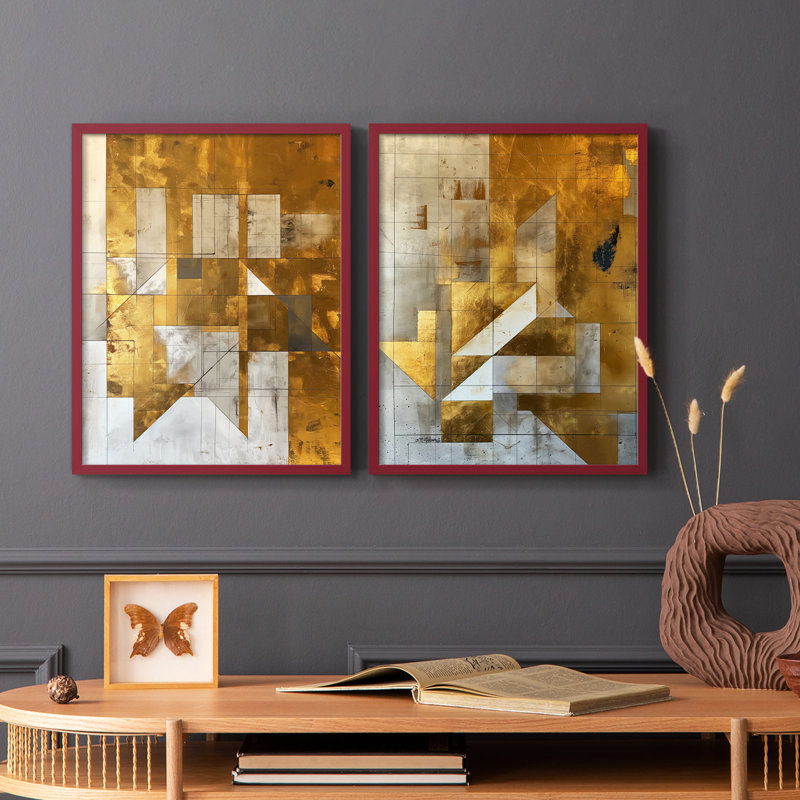 ABSTRACT Series CXV - reproduction encadrée de qualité supérieure - prête à être accrochée - aucun clou requis - aucun clou requis