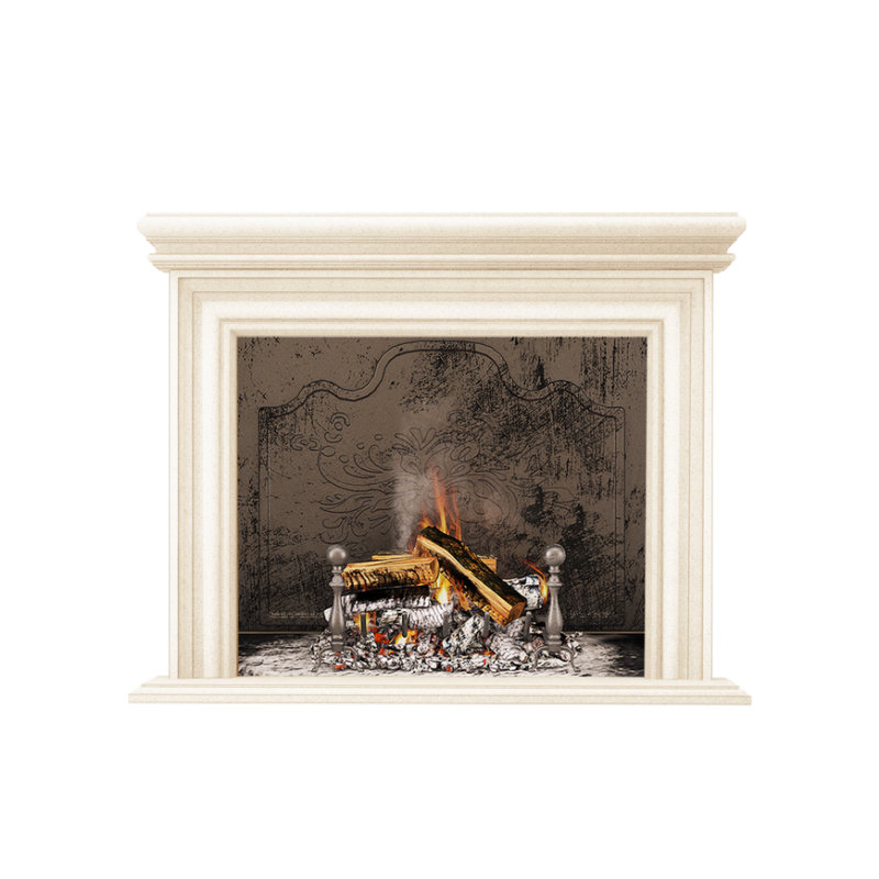 Grand Palermo Fireplace Surround, Beige Acid Wash