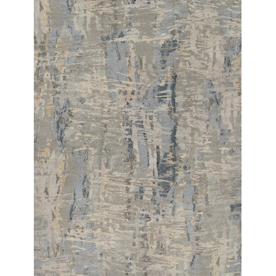 Melange Hand Knotted Wool Abstract Area Rug