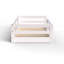 Lit pour tout-petit Montessori - Structure de maison en bois massif, sans sommier, blanc-972439079