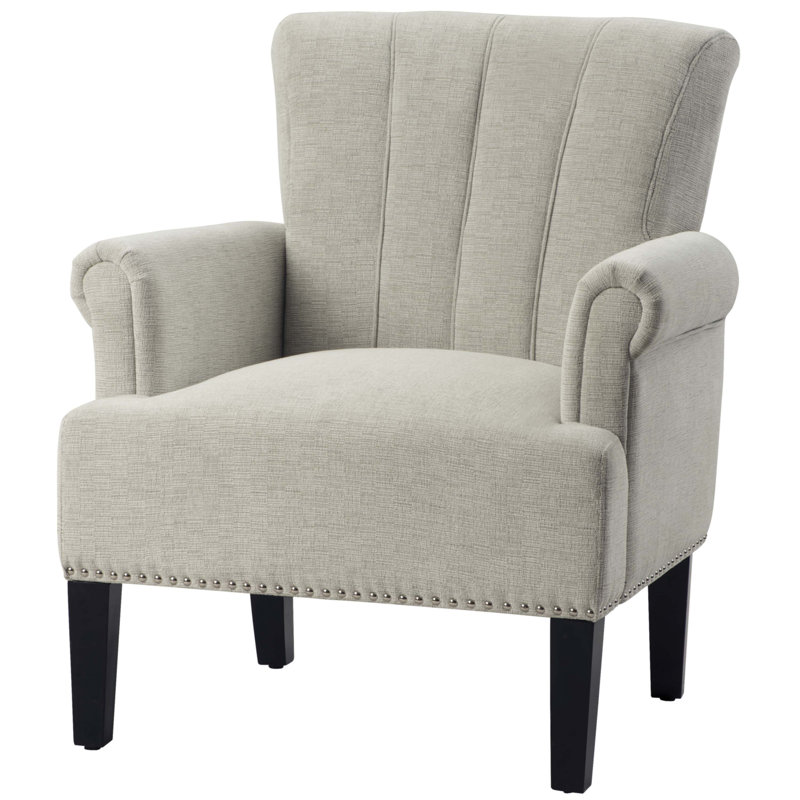 Rivet Tufted Polyester Armchair