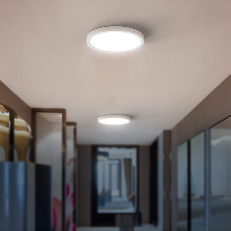 Plafonnier rond à DEL 9 po KODA Pro Series de couleur blanche réglable (paquet de 2)