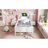 Multi-functional Wood Twin Size Platform Bed with Built-in LED Light,Guardrail and Drawers-1034519488
