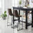 Industrial Counter Height Dining Set, Weathered Wood Table & PU Leather Chairs, Metal Frame-1836415337-1782902825