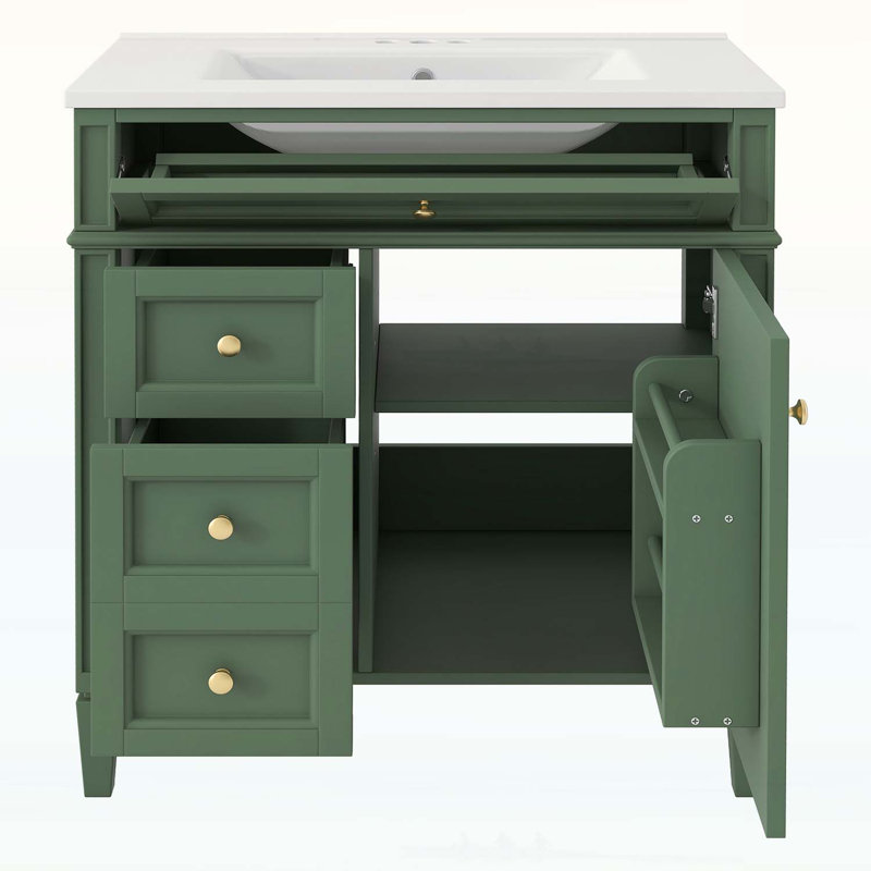 Charming Bathroom Vanity with Abundant Storage and Unrivaled Functionality