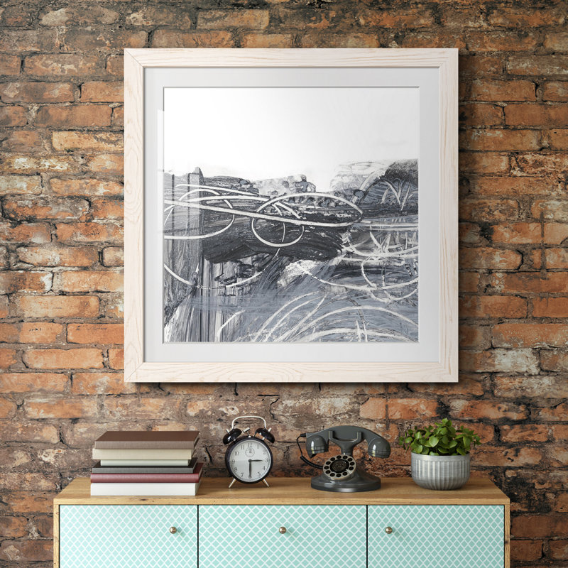 Scribble Out I-Premium, reproduction encadrée - prête à être accrochée, H 17 po x l 17 po x P 1,5 po, Papier avec cadre blanc