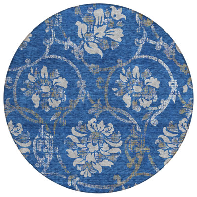 Stefhanie Washable Floral Indoor / Outdoor Rug