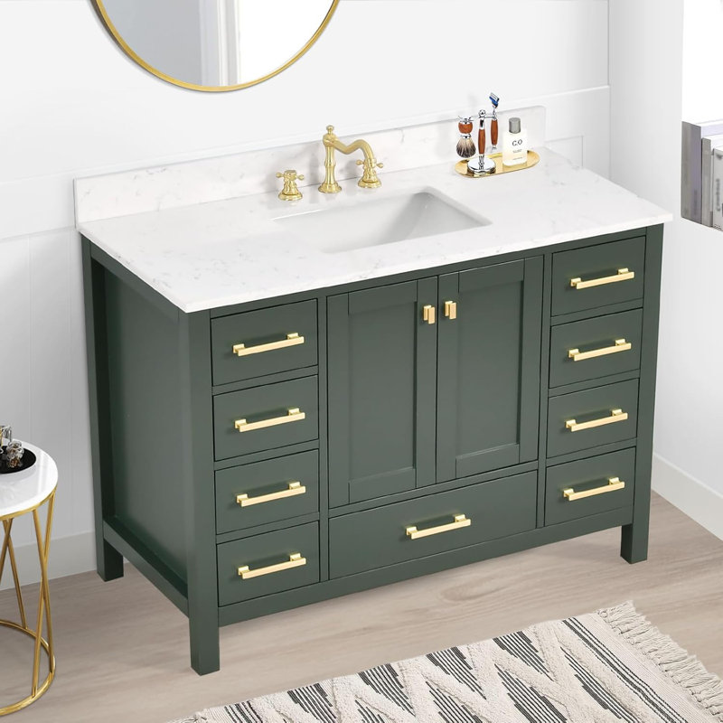 Meuble-lavabo 24 po avec lavabo, gris classique