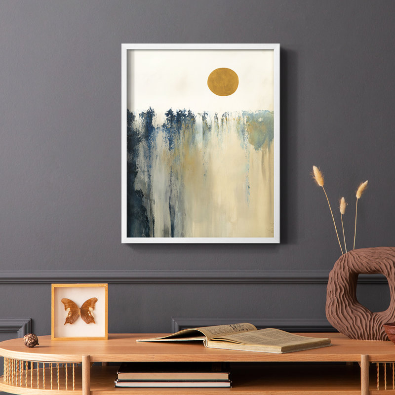 Équilibre, reproduction encadrée - bois massif, Blanc, H 14 po x l 11 po